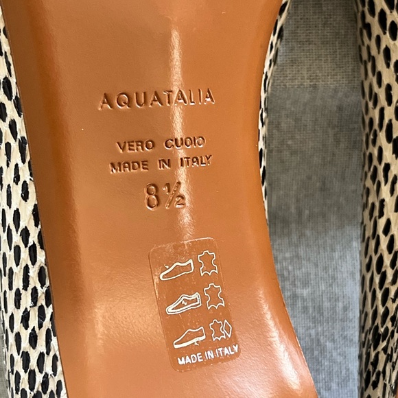 NIB Aquatalia Camille Snake Peep Toe Flats. Women's Size: 8.5. - Picture 10 of 12